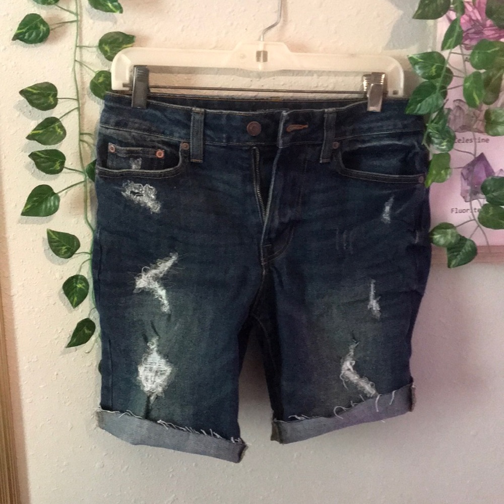 Distressed Jean Shorts